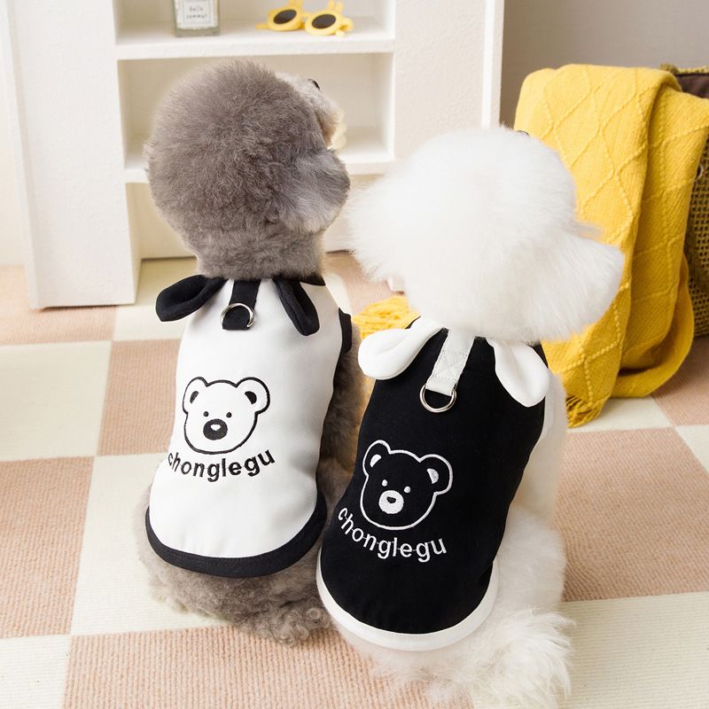 Spring Japanese Korean Cat Hooded Sweatshirt Pet Clothes Summer Outfit 24 Big Dog Bear T-shirt_voghion.com