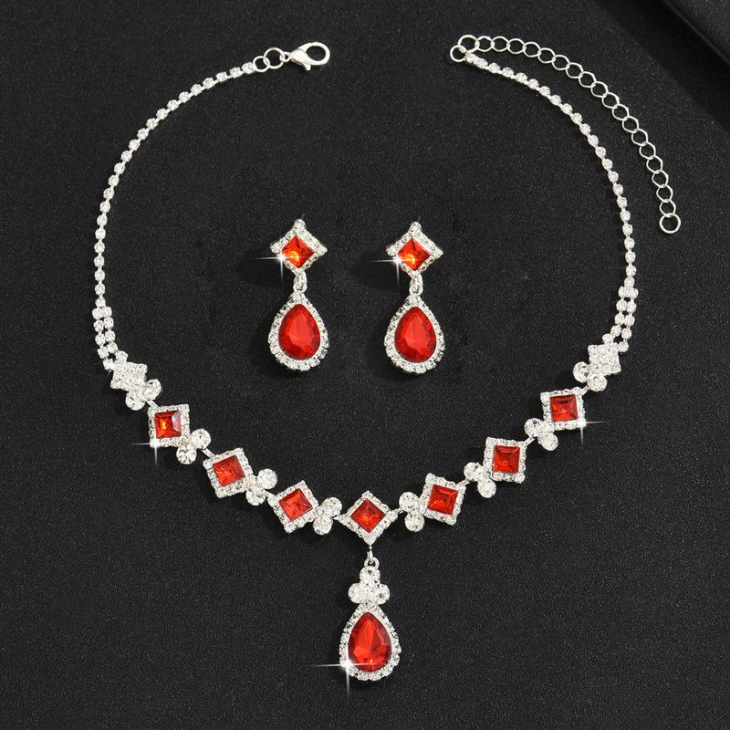 Gioielli per banchetti, feste di nozze, temperamento elegante, collana, orecchini, accessori da sposa._voghion.com