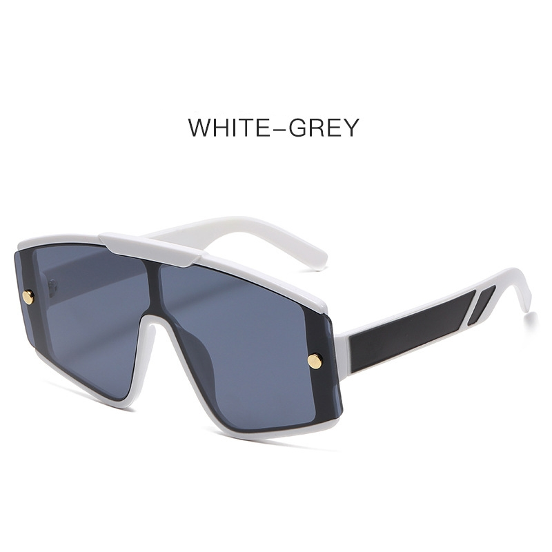 Designer style men's and women's high-end one-piece lenses, windproof goggles, men's and women's fashionable and personalized large frame sunglasses_voghion.com