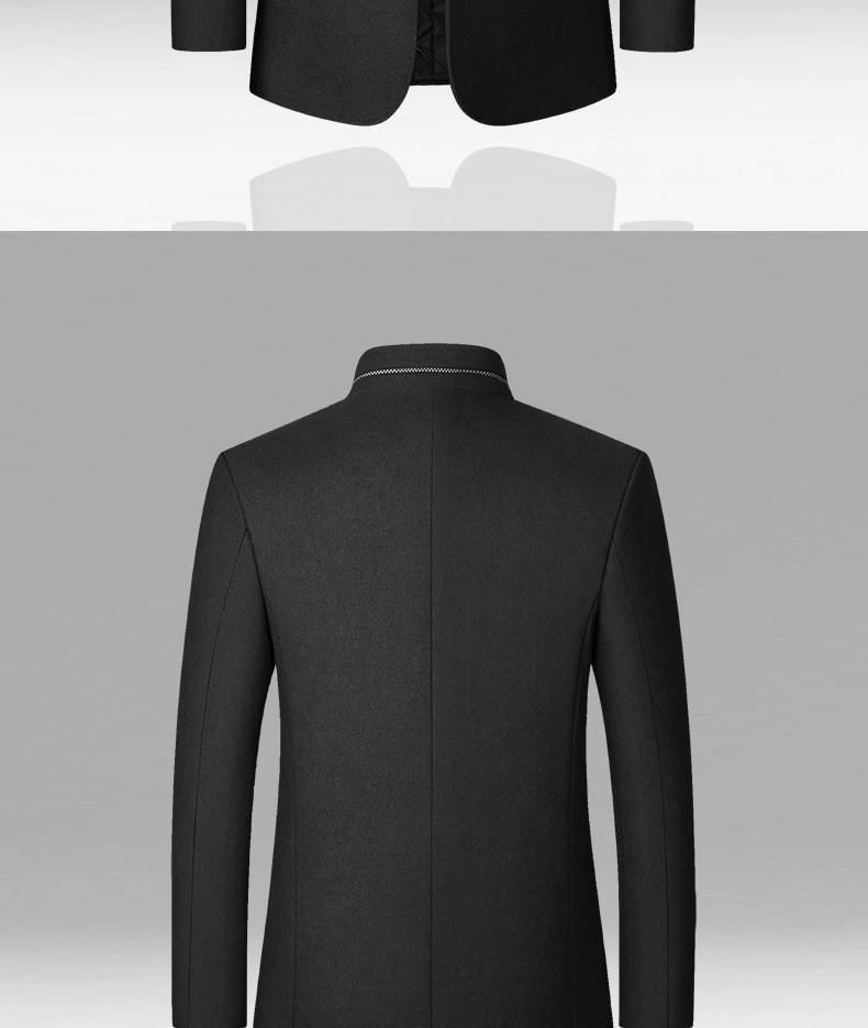 Men's Autumn And Winter Woolen Jacket Stand Collar Coat Middle-aged Men's Father Woolen Coat_voghion.com