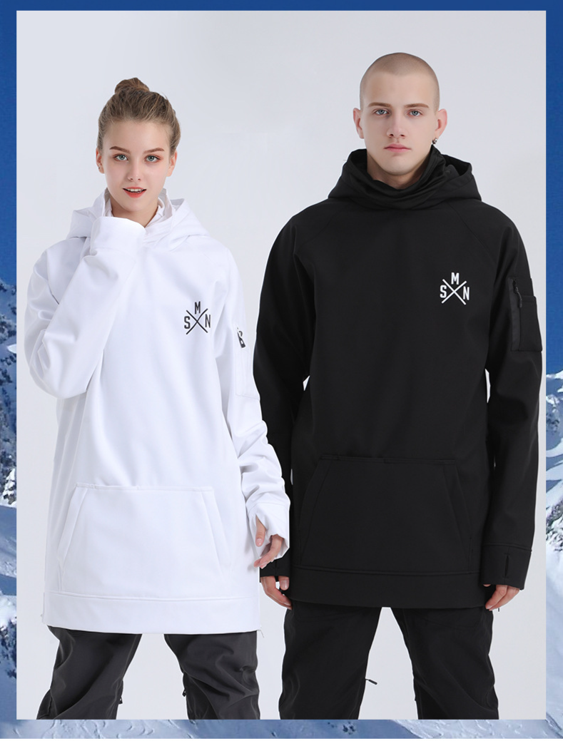 Men's snowboard waterproof travel equipment double board pullover hoodie warm ski clothes_voghion.com