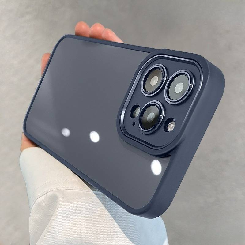 Funda y cubiertas para iPhone 16, funda protectora dorada con película protectora para lente transparente anticaídas, ProMax 13._voghion.com