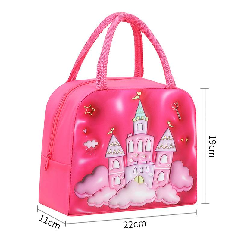 Borsa per il pranzo a forma di cartone animato per bambini, piccola borsa in alluminio, tessuto Oxford spesso, borsa a rete rossa per studenti, borsa isolante per il pranzo_voghion.com