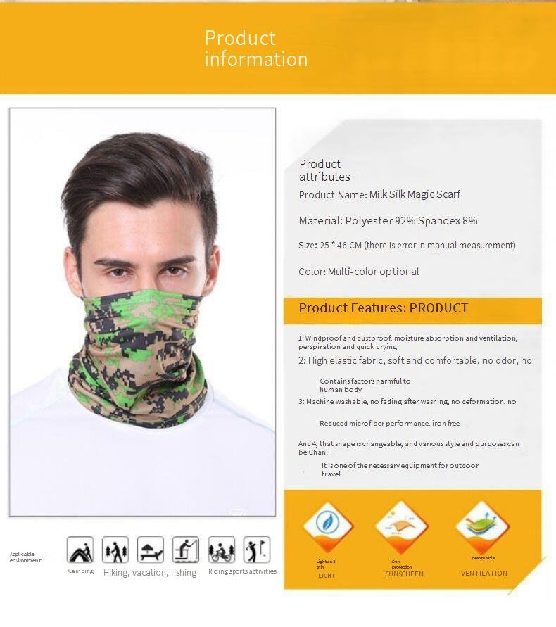 Cycling Face Mask Summer Versatile Magic Headscarf Quick Drying Ice Silk Sunscreen Scarf Sports Breathable Outdoor Cycling Mask_voghion.com
