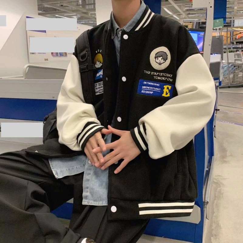 Piumino corto da uomo streetwear con collo alto, piumino d'oca bianco di prima qualità da 460 g, vestibilità oversize, antivento e caldo cappotto invernale_voghion.com