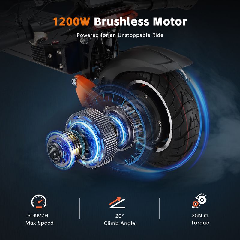 Halo KnightT102 Electric Scooter For Adult 1200W 10'' With 52V 21Ah Battery_voghion.com