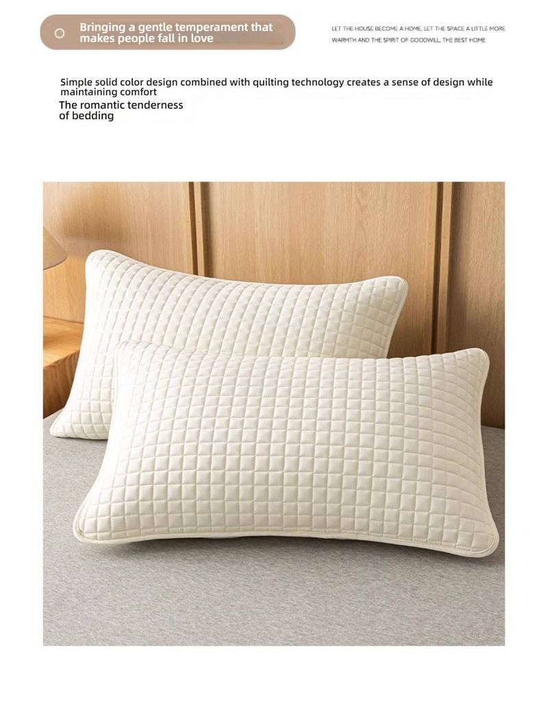 Kissenschutzbezug aus hochwertigem Polyester – atmungsaktiv und hypoallergen mit Reißverschluss/Hotelverschluss – Hotelstil (mehrere Farben und Muster)_voghion.com