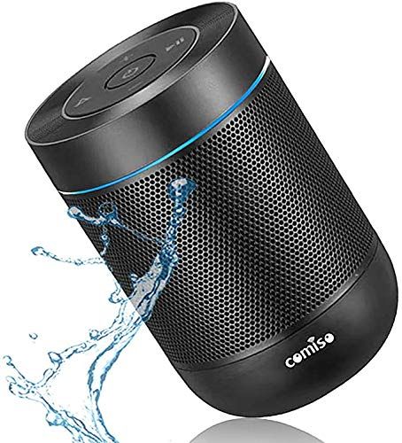 Prenosni Bluetooth zvočnik, brezžični mini žepni Bluetooth zvočnik COMISO, 360-stopinjski HD prostorski zvok in bogati stereo basi, 12 ur predvajanja, vodoodporen po standardu IPX5 za potovanja, na prostem, doma in na zabavi_voghion.com