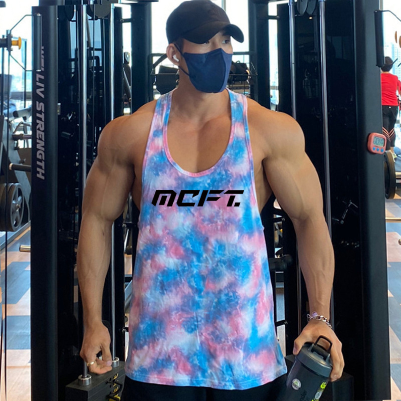 Camouflage Tank Top Men's Muscle Showing Fitness Bottom Sleeveless Top Slim Fit Training Running Basketball Quick Dried_voghion.com