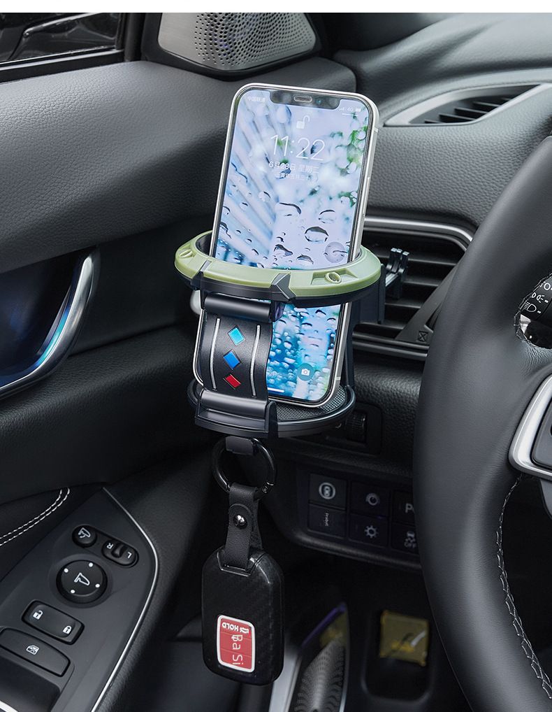 Porte-gobelet d'eau de voiture, sortie de climatisation de voiture, porte-gobelet de thé au lait, cendrier, support de fixation avec crochet_voghion.com