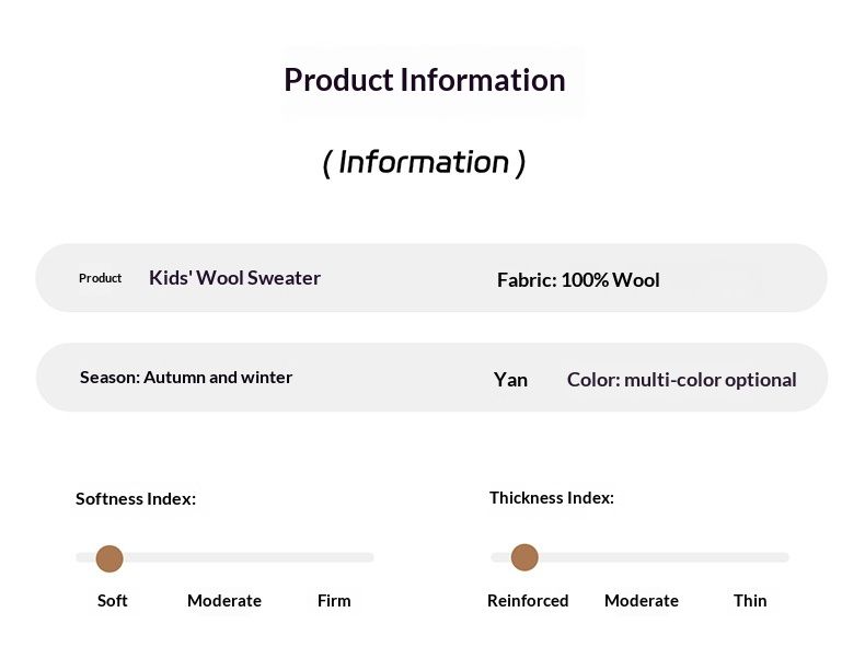 ToyPulse 100% Wool Children's Zoo Pattern Knitted Thickened Half Turtleneck Sweater Boys And Girls Pullover Base Layer_voghion.com