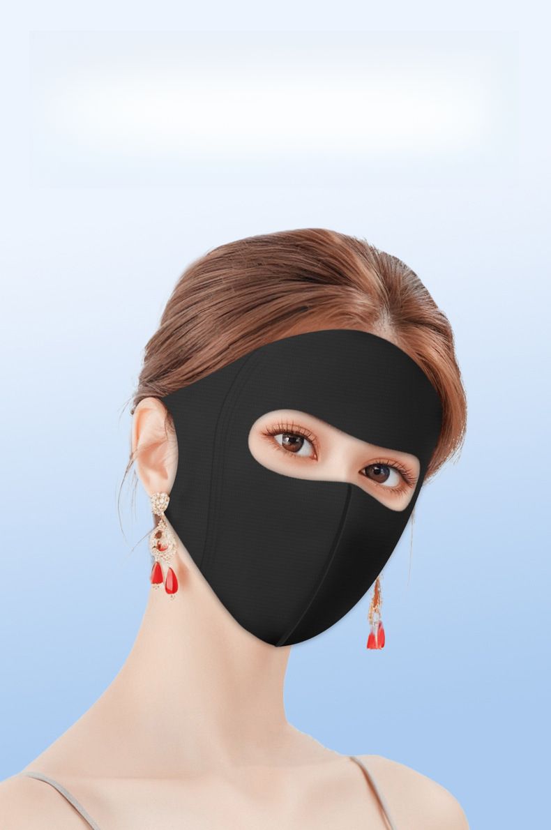 Chu Zhi Wen Full Face UV Protection UPF50 Breathable Skin-friendly Sun Mask_voghion.com