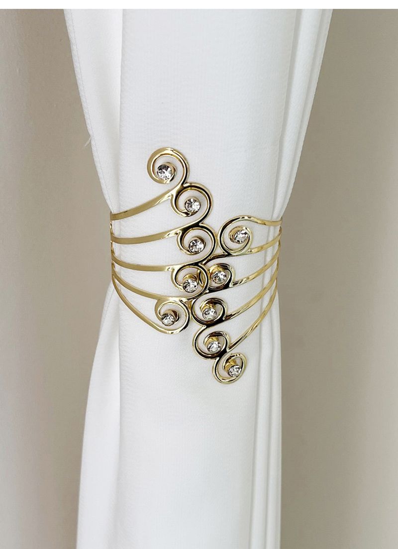 Ev Mobilyaları Yüksek Son Kıvırcık Çim Desenli Sıcak Elmas Perde Bağı Oturma Odası Yatak Odası Basit Yaratıcı Perde Tokası Perde Klipsi Bağı Bağı_voghion.com