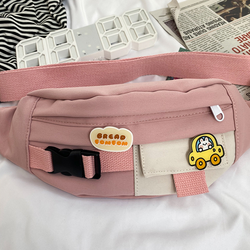 Marsupi per le donne 2023 Nuova tela per il tempo libero Tinta unita Marsupio per ragazze Carino Borsa a tracolla con tracolla Marsupi_voghion.com