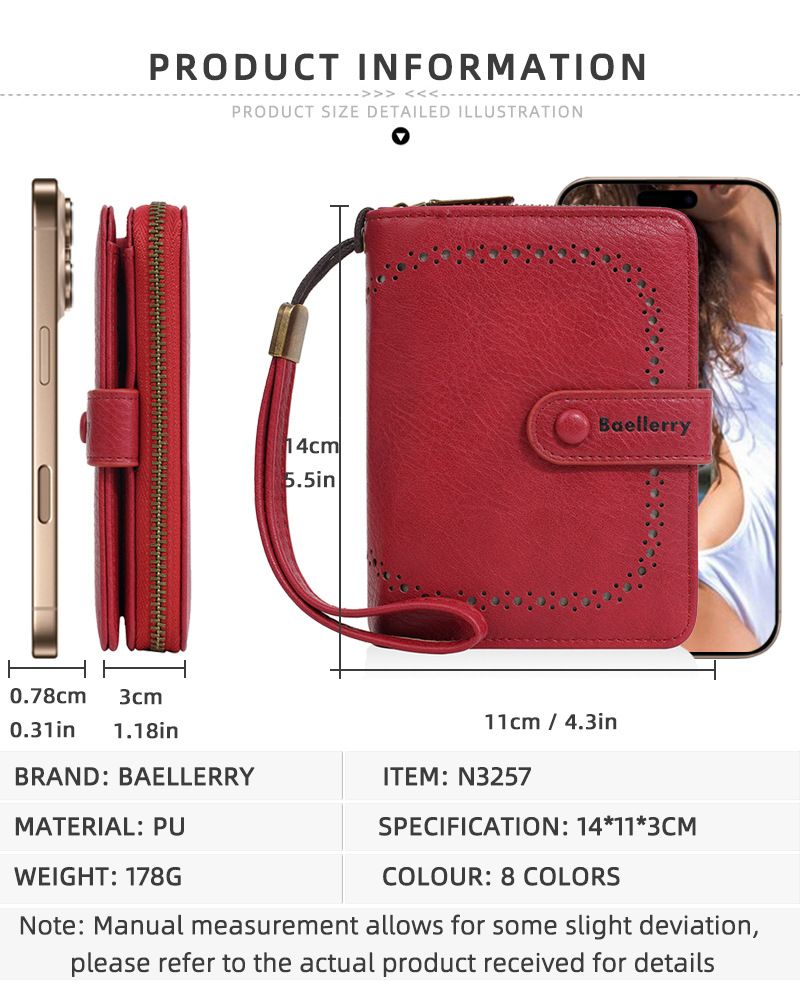 Kartentasche Kartenetuis Damen Geldbörse Weiblich High-End Retro Student Akkordeon Geldbörse Kartenhalter Mode Pu Reißverschluss Kleine Geldbörse Weiblich_voghion.com