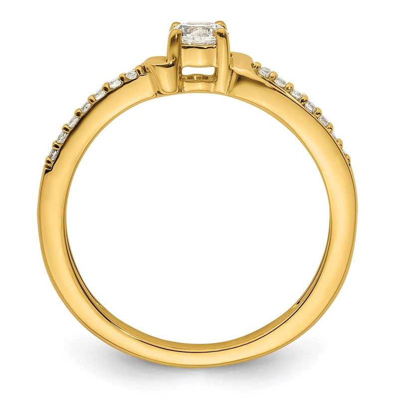 10k 1/3 Carat Lab Grown Diamond VS/SI+ G+ Complete Solitaire Promise Ring_voghion.com