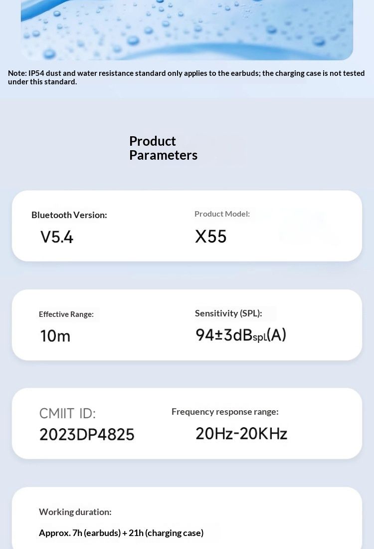NeoGear Hot-selling X55 Wireless Bluetooth Long Battery Life Digital Display Noise Reduction TWS Smart Comfortable To Wear Sleep_voghion.com