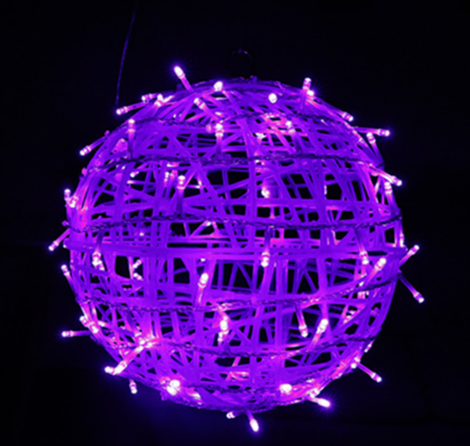 Luce LED Tengqiu impermeabile Luce rotonda a sfera Paesaggio Albero Appeso Luce colorata per esterni Protezione solare Illuminazione ingegneristica Luce decorativa natalizia_voghion.com