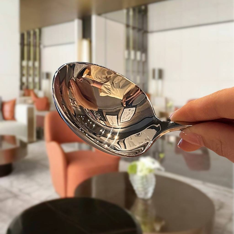 Stainless Steel Soup Spoon – Long Handle Kitchen Utensil for Home, Camping, and Picnics – Minimalist Design for Easy Drinking and Serving_voghion.com