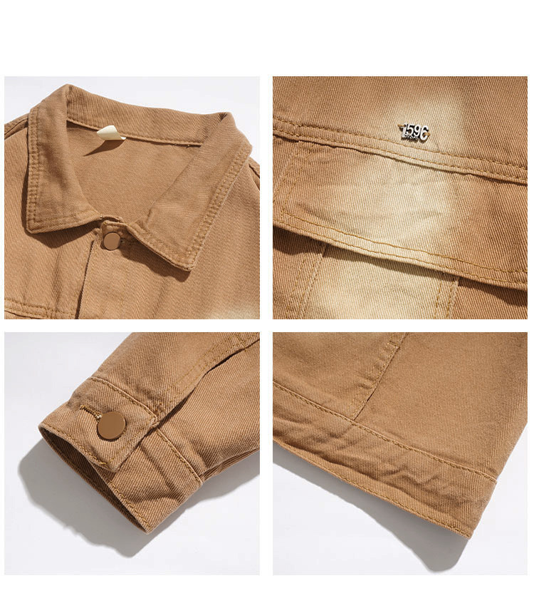 Men's Clothing denim jacket men's spring ins trendy brand loose and handsome retro casual workwear jacket cardigan_voghion.com