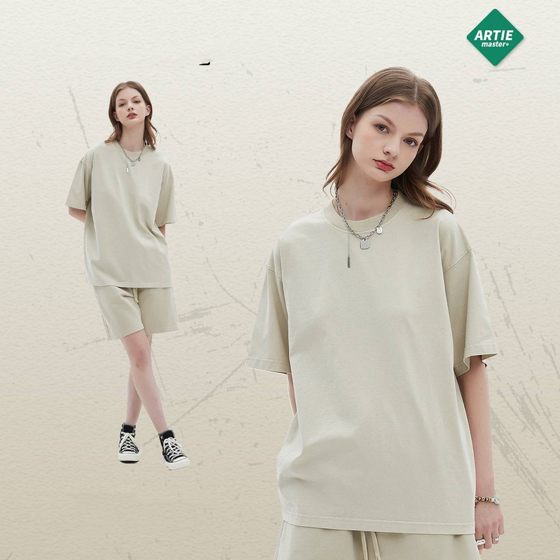 T-shirt à manches courtes pour homme, style rétro délavé, ample, en coton, de marque Tide_voghion.com