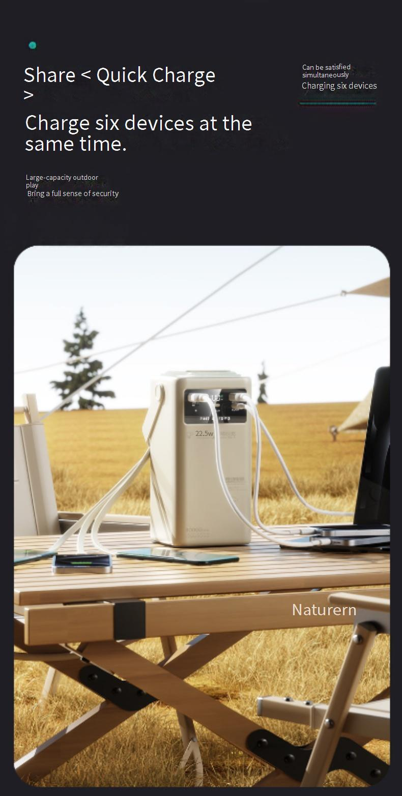 Power Bank Super Schnelle Lade Große Kapazität 160000 MAh Outdoor Camping Licht Mit Gebaut In Kabel Mobile Power Versorgung Mit LOGO_voghion.com