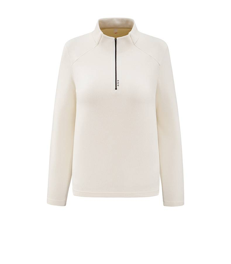 Herrenbekleidung – Samtfleece-Sweatshirt mit halbem Reißverschluss – 270 g Polyester-Spandex-Mischgewebe, schmale Passform, Business-Casual-Oberteil (Schwarz, Marineblau, Anthrazit, Weiß)_voghion.com