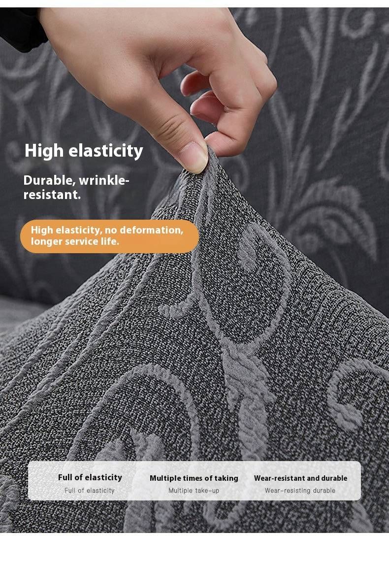 Copridivano classico in jacquard floreale con orlo a gonna – Copridivano in maglia elasticizzata per divani senza braccioli (pieghevole, antiscivolo, 5 colori nei toni della terra)_voghion.com