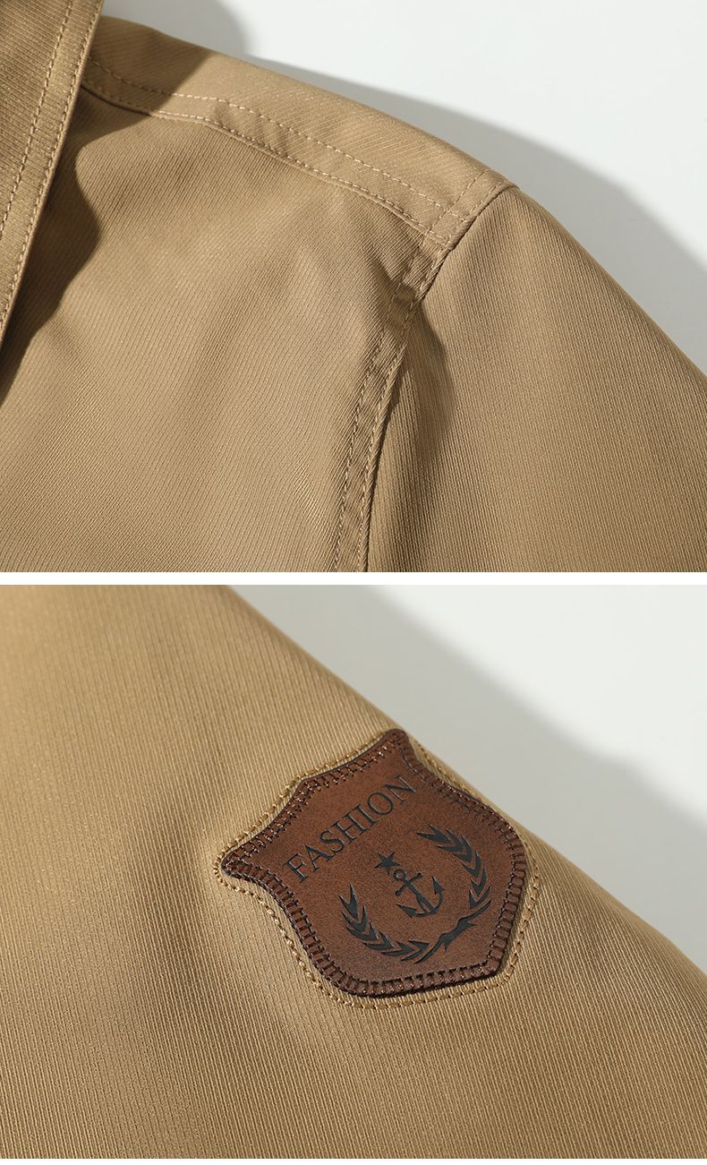 Men's Autumn Corduroy Jacket With Multiple Pockets, Slim Fit Casual Blazer For Daily Wear (Navy, Army Green, Khaki)_voghion.com