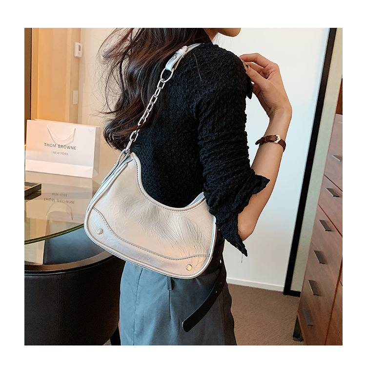 Niche haut de gamme chaîne aisselle sac pour femmes 2023 été nouveau Style Simple polyvalent sac à bandoulière une pièce livraison directe_voghion.com