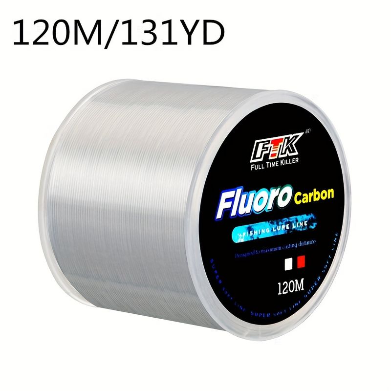 FTK 120m Fluorocarbon-Coated Nylon Monofilament Fishing Line - Strong, Abrasion-Resistant, And Virtually Invisible For Carp Fishing_voghion.com