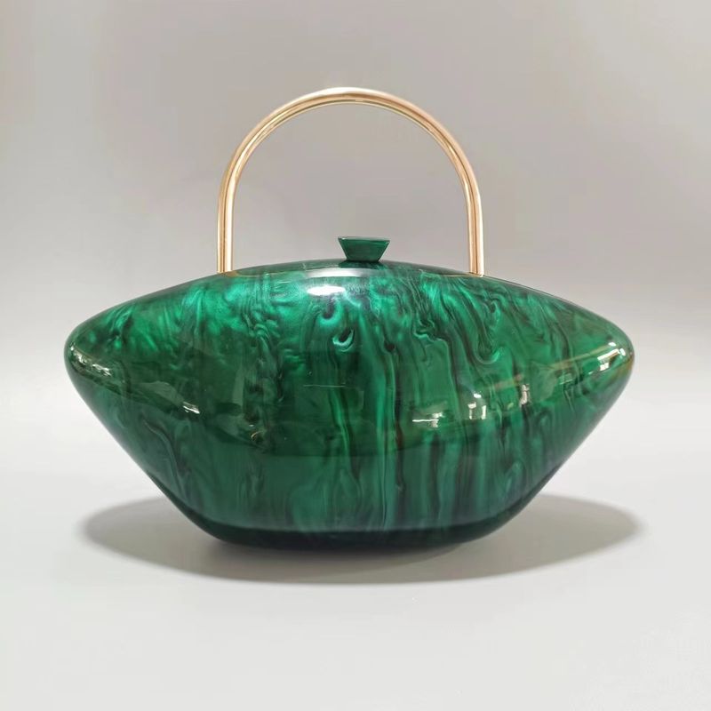 Borse da sera quadrate in tinta unita arylic verde blu royal viola_voghion.com