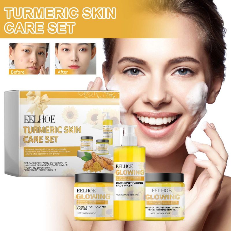 EELHOE Turmeric Care Hidratante, Limpeza, Refrescante, Controle de Oleosidade, Diminuição de Linhas Finas, Nutrição e_voghion.com