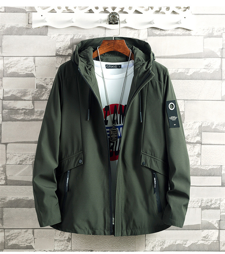 Giacca con cappuccio da uomo taglie forti con fodera in pile - Cappotto oversize caldo e confortevole per uomini alti e robusti (grigio, nero, verde militare)_voghion.com