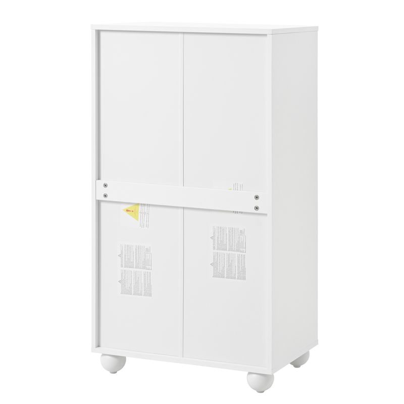 Kommode Weiß Mit 5 Schubladen, Prägedesign, Metallfüßen_voghion.com
