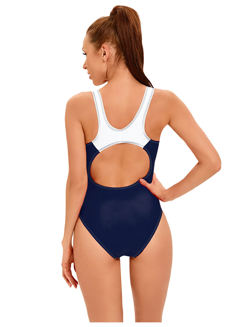 Maillot de bain une pièce sexy dos nu pour femme, style conservateur, style triangle_voghion.com