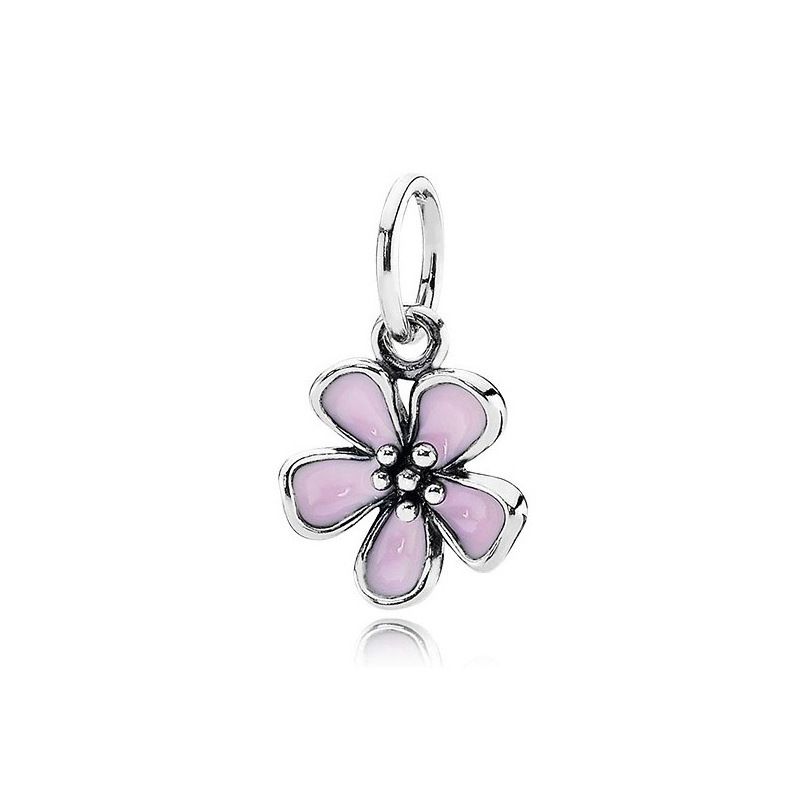 Dora Bianco Rame Placcato Argento Magnolia Fiocco di Neve Ciondolo Quadrifoglio Ciondolo Perline Fai da Te Accessori Perline_voghion.com