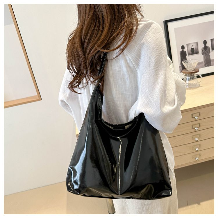 Sacs pour femmes, ensemble deux pièces brillant, simple, grande capacité, nouvelle mode d'été, fourre-tout, sac à bandoulière pour femmes_voghion.com