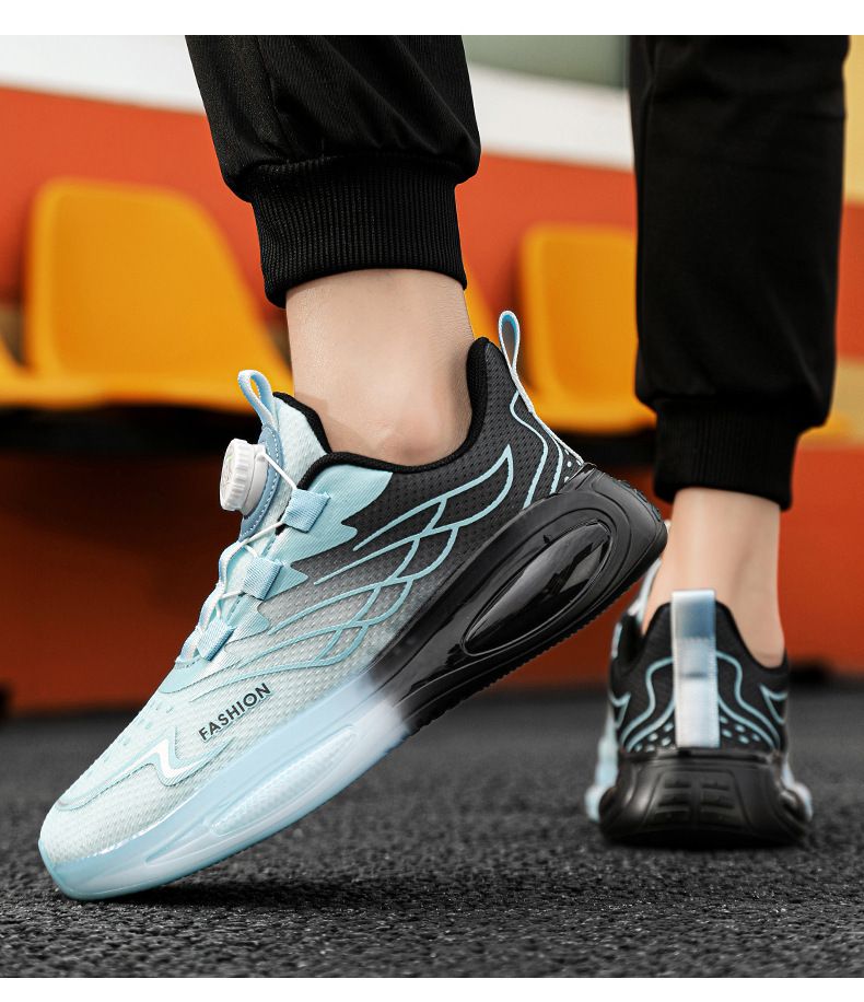 Sports running casual increase rotary buckle small white soft sole cushioned daddy all fashion shoes_voghion.com