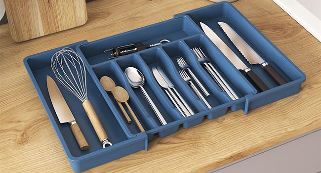 Expandable Cutlery Drawer Organizer - BPA-Free Adjustable Utensil Tray Kitchen Storage Modular_voghion.com