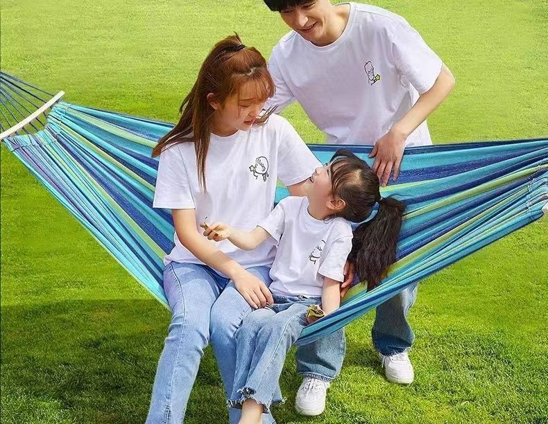 【Colección de 23000 personas】 Hamaca portátil para exteriores antivuelco para acampar, para niños, para dormir al aire libre, con red atada_voghion.com