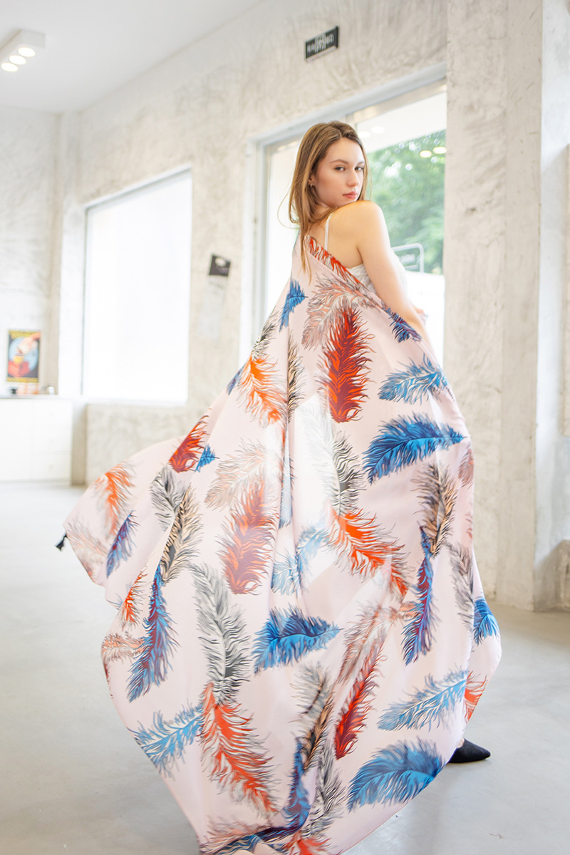 Nuovo stile etnico oversize colorato foglie piuma cotone canapa sciarpa viaggio versatile doppio uso scialle sciarpa di seta donna_voghion.com