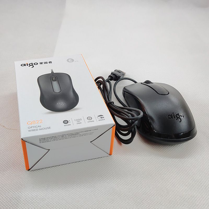 Ratón óptico USB con cable, 1000 DPI, diseño ergonómico de 3 botones para portátil/computadora de escritorio (negro/blanco/gris)_voghion.com