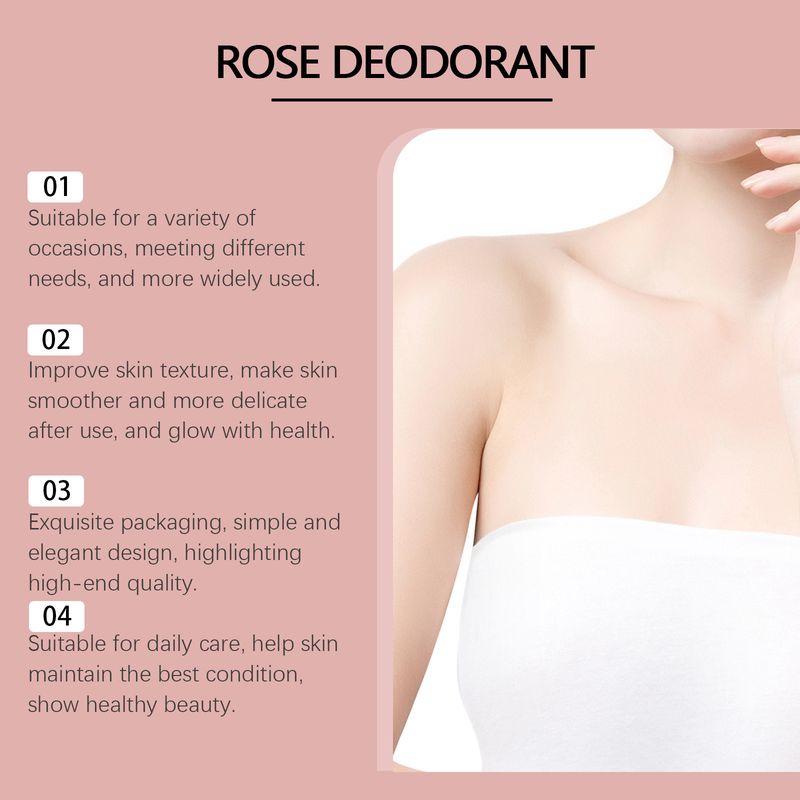 EELHOE Body Care Ball, Rose Flavor Natural Fragrance Dry Armpit Moisturizing Deodorant Convenient Care Stick_voghion.com