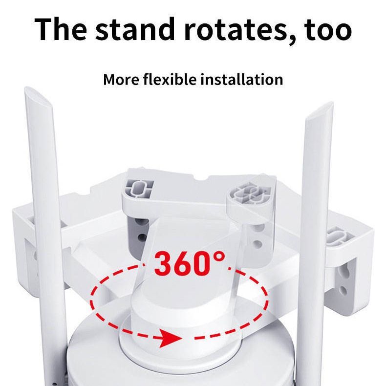 Caméra solaire à triple écran panoramique à 360 degrés, sans réseau, télécommande, surveillance extérieure sans fil pour la maison_voghion.com