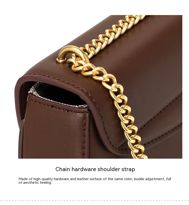 Nuova borsa da donna in vera pelle Borsa da donna versatile storta Design di nicchia Borsa a tracolla monospalla da donna Borsa da sella da donna a catena_voghion.com