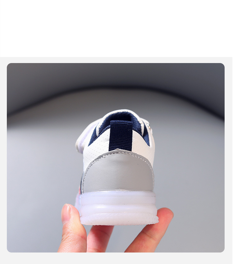 Boys' Casual Shoes Spring And Fall Velcro Soft Soled Children's Board Shoes Girls' Led Light Shoes_voghion.com