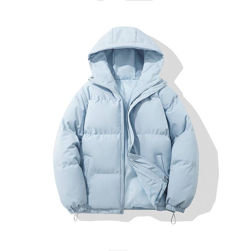 Damenbekleidung Kapuzenjacke lässig einfarbig dicke warme trendige Marke lose Mode Baumwolljacke_voghion.com