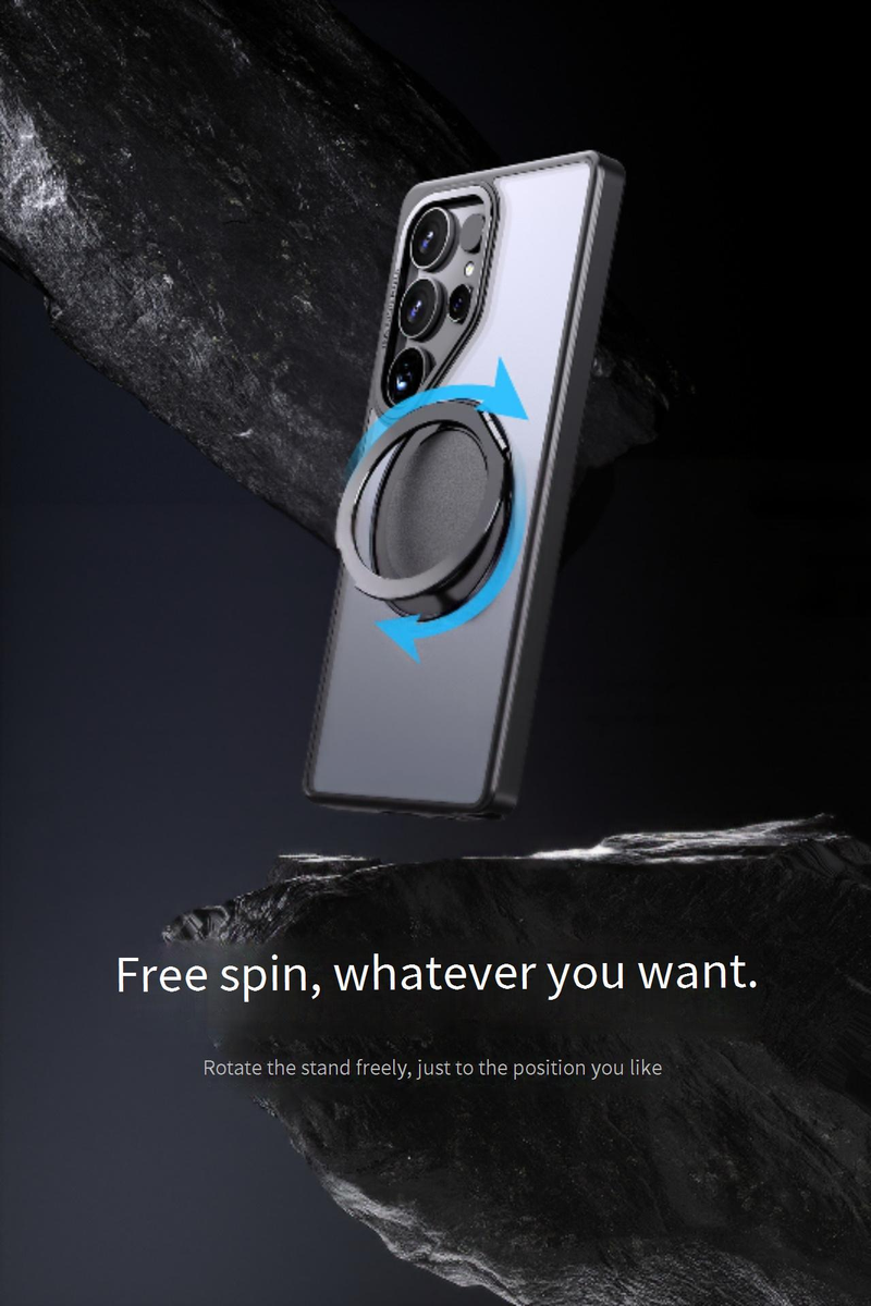 Telefonkastenabdeckungen Super Wing C anwendbar auf Samsung S25Edge Auto Magnetische Saugnapf Anti-Fall-Mobiltelefon-Hülle Getriebe Fulcrum-Halter S24_voghion.com
