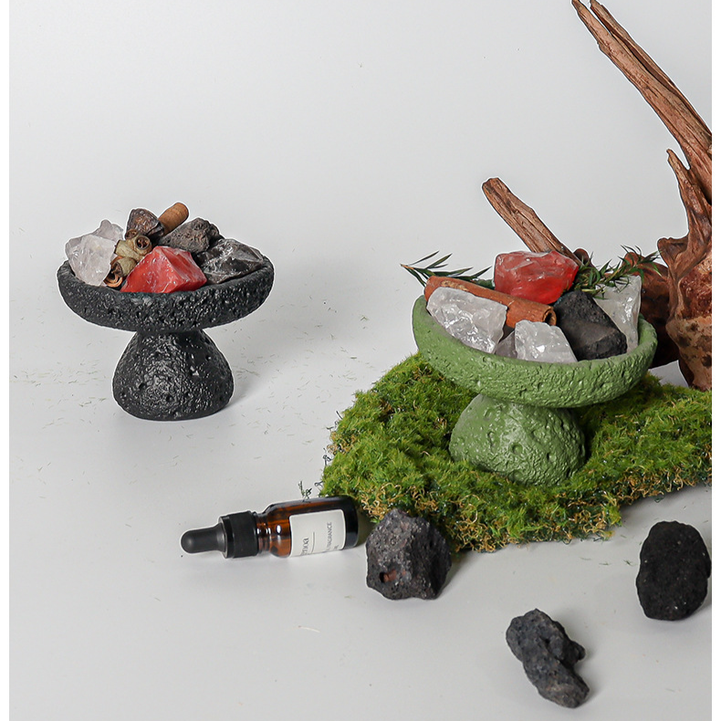 Flammenloser und sicherer Duftstein, Haushaltskristallstein, Nische, fortschrittliche Ornamente, feuerfrei, langlebige Aromatherapie-Behälterplatte_voghion.com